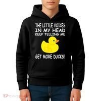 The Little Voices In My Head Keep Telling Me Get More Ducks Kids Hoodie thumb 4
