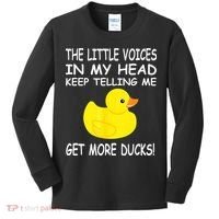 The Little Voices In My Head Keep Telling Me Get More Ducks Kids Long Sleeve Shirt thumb 0
