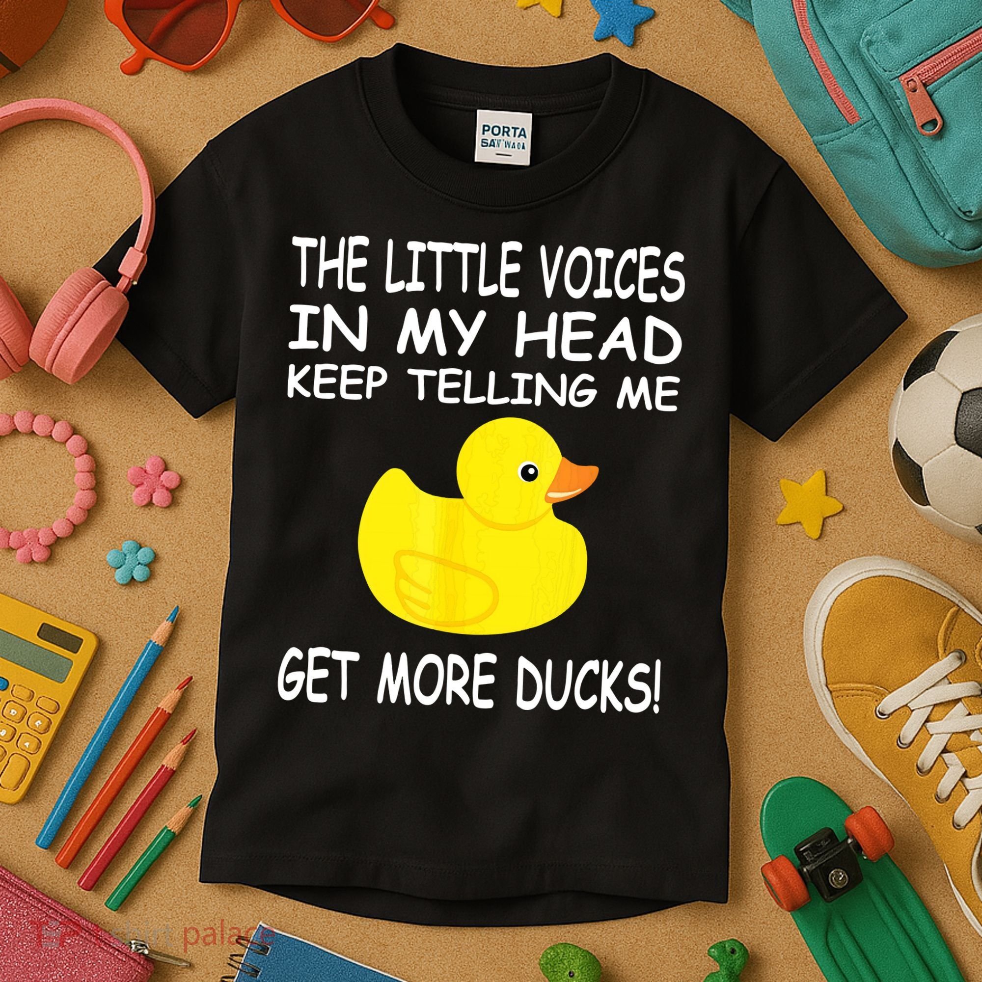 The Little Voices In My Head Keep Telling Me Get More Ducks Kids T-Shirt