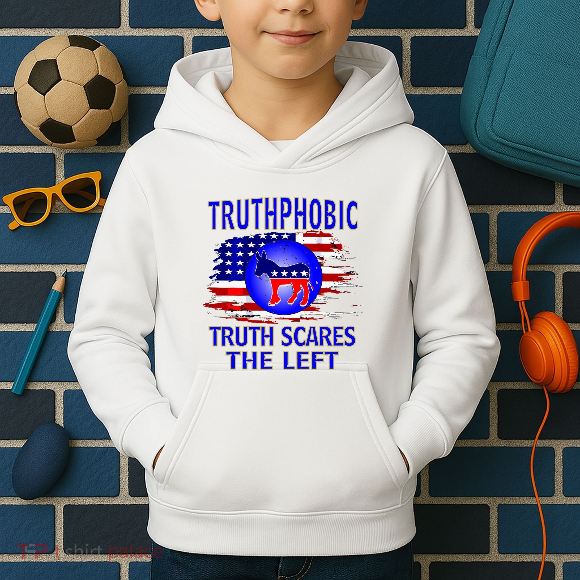 Truthphobic Left Wing Democrats Kids Hoodie