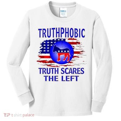 Truthphobic Left Wing Democrats Kids Long Sleeve Shirt