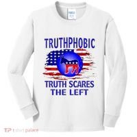 Truthphobic Left Wing Democrats Kids Long Sleeve Shirt thumb 0