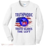 Truthphobic Left Wing Democrats Kids Long Sleeve Shirt thumb 0