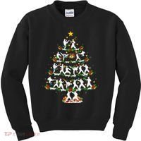 Taekwondo Lover Xmas Lighting Taekwondo Christmas Tree Kids Sweatshirt thumb 0