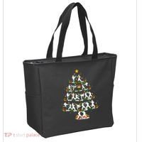 Taekwondo Lover Xmas Lighting Taekwondo Christmas Tree Tote Bag thumb 2