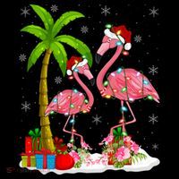 Tropical Lighting Xmas Palm Tree Pink Flamingo Christmas Gift Coffee Mug thumb 5