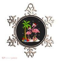 Tropical Lighting Xmas Palm Tree Pink Flamingo Christmas Gift Ornament thumb 0