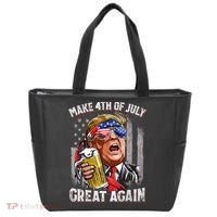 Trump Make 4th Of July Great Again Drinking Beer Funny Tote Bag thumb 0