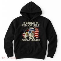 Trump Make 4th of July Great Again Merica Beer Drinking Hoodie thumb 0