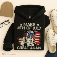 Trump Make 4th of July Great Again Merica Beer Drinking Hoodie thumb 4