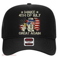 Trump Make 4th of July Great Again Merica Beer Drinking Hat thumb 0