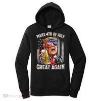 Trump Make 4th Of July Great Again Drinking Beer Funny Women's Hoodie thumb 0