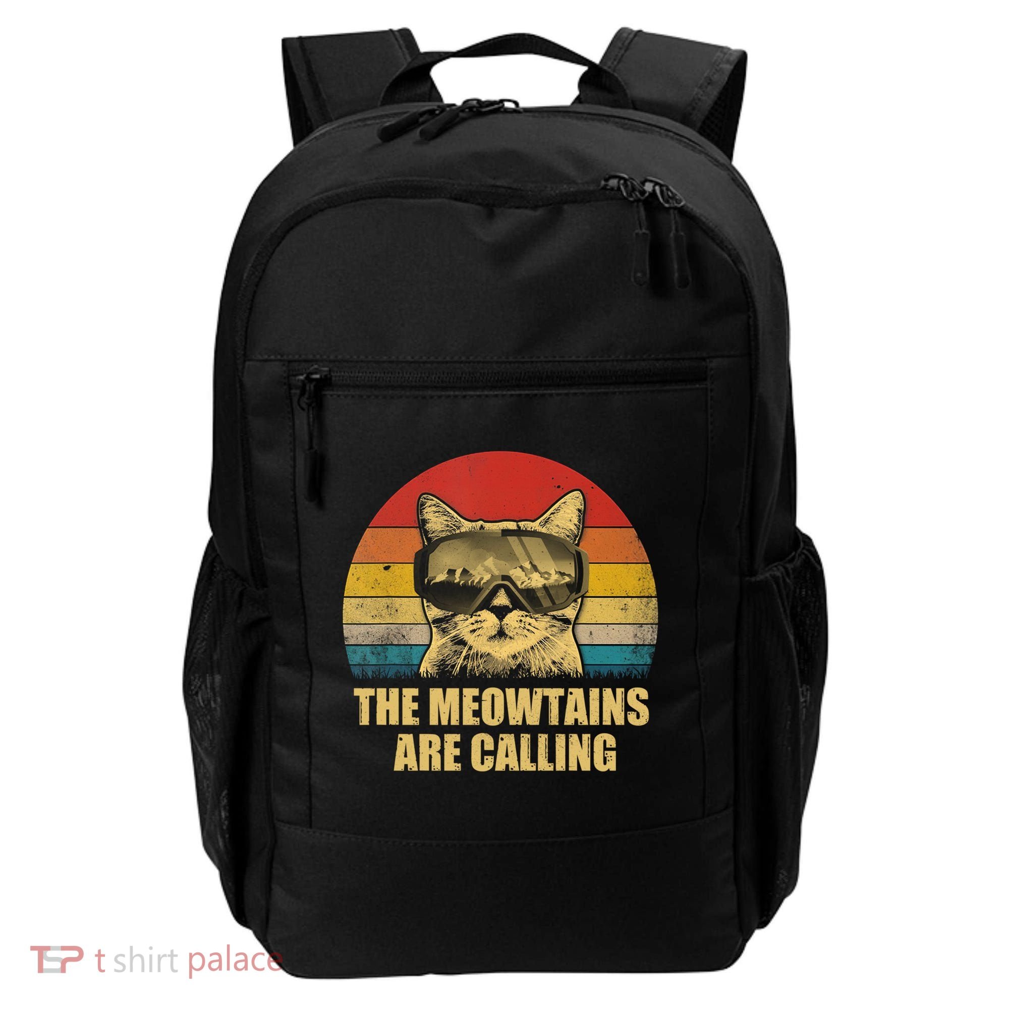 The Meowtains Are Calling Funny Cat Ski Snowboard Goggles Gift Backpack