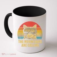 The Meowtains Are Calling Funny Cat Ski Snowboard Goggles Gift Coffee Mug thumb 0