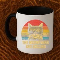 The Meowtains Are Calling Funny Cat Ski Snowboard Goggles Gift Coffee Mug thumb 2