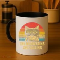 The Meowtains Are Calling Funny Cat Ski Snowboard Goggles Gift Coffee Mug thumb 4