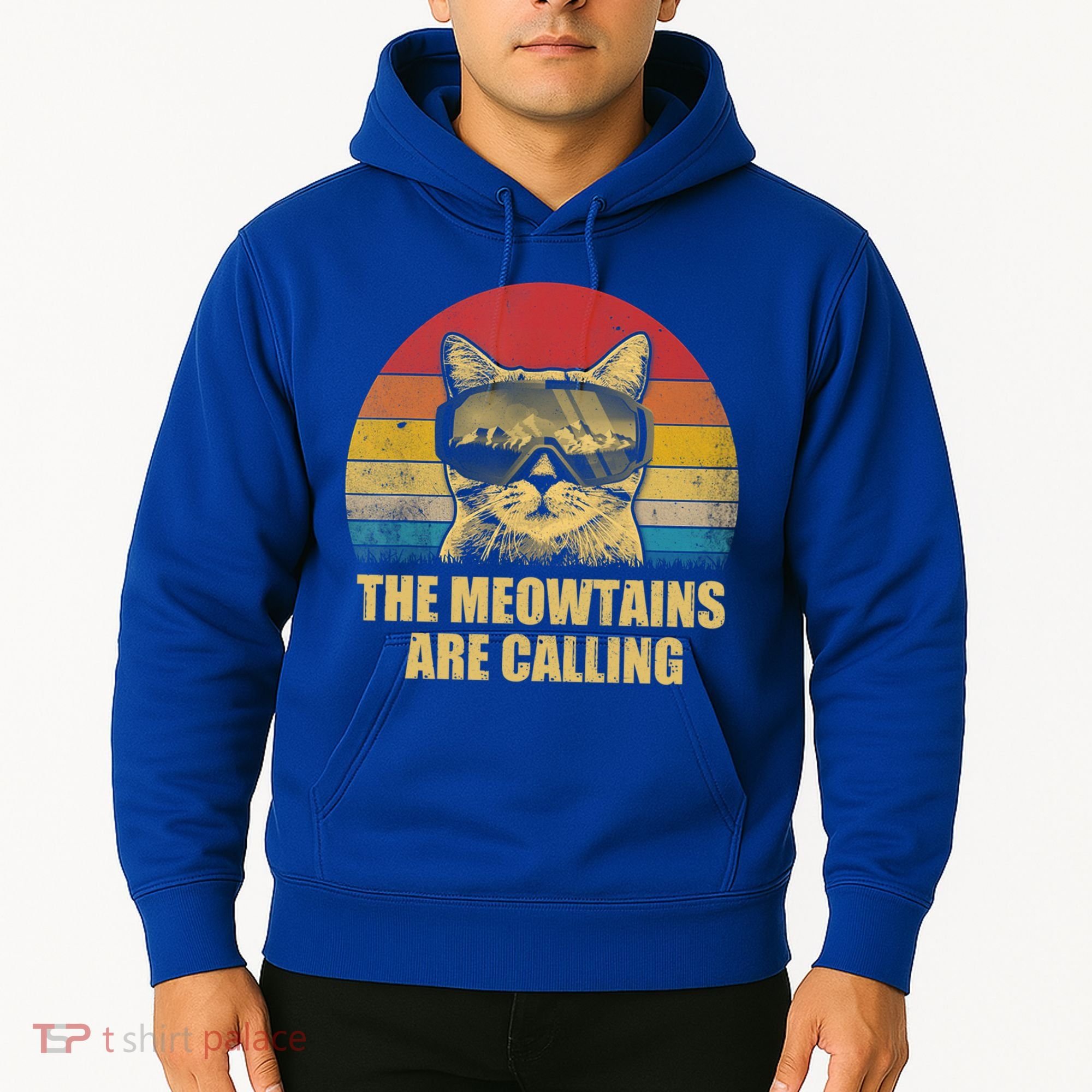 The Meowtains Are Calling Funny Cat Ski Snowboard Goggles Gift Hoodie