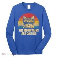 The Meowtains Are Calling Funny Cat Ski Snowboard Goggles Gift Long Sleeve Shirt thumb 0