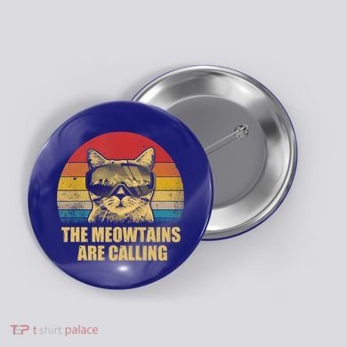 The Meowtains Are Calling Funny Cat Ski Snowboard Goggles Gift Button