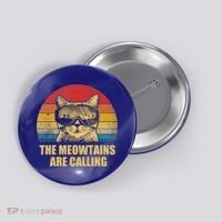 The Meowtains Are Calling Funny Cat Ski Snowboard Goggles Gift Button thumb 0