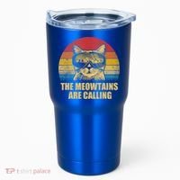 The Meowtains Are Calling Funny Cat Ski Snowboard Goggles Gift Tumbler thumb 0