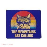The Meowtains Are Calling Funny Cat Ski Snowboard Goggles Gift Mousepad thumb 0
