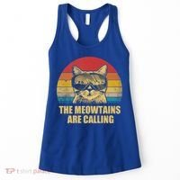 The Meowtains Are Calling Funny Cat Ski Snowboard Goggles Gift Women's Tank Top thumb 0
