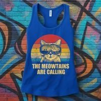 The Meowtains Are Calling Funny Cat Ski Snowboard Goggles Gift Women's Tank Top thumb 3