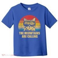 The Meowtains Are Calling Funny Cat Ski Snowboard Goggles Gift Toddler T-Shirt thumb 0