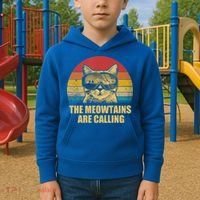 The Meowtains Are Calling Funny Cat Ski Snowboard Goggles Gift Kids Hoodie thumb 2