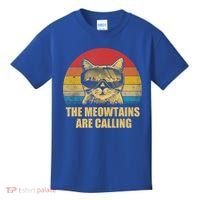 The Meowtains Are Calling Funny Cat Ski Snowboard Goggles Gift Kids T-Shirt thumb 0