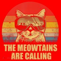 The Meowtains Are Calling Funny Cat Ski Snowboard Goggles Gift Santa Hat thumb 1