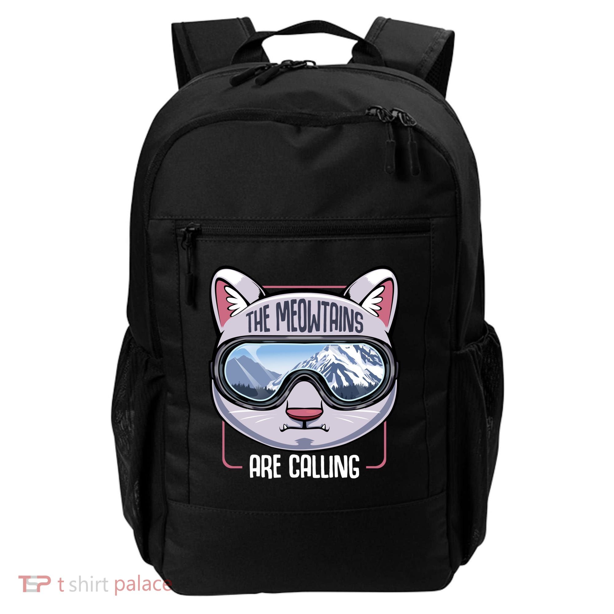 The Meowtains Are Calling Ski Snowboard Skiing Snowboarding Gift Backpack