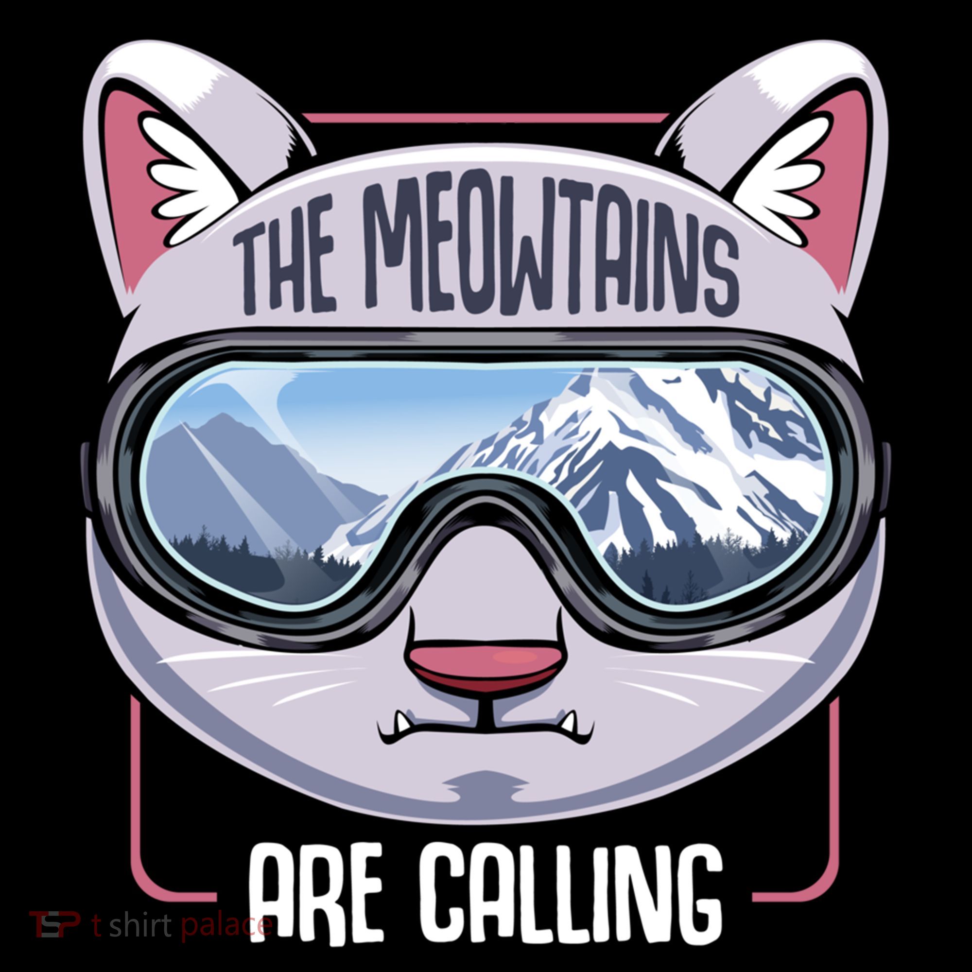 The Meowtains Are Calling Ski Snowboard Skiing Snowboarding Gift Women's Hoodie