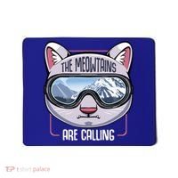 The Meowtains Are Calling Ski Snowboard Skiing Snowboarding Gift Mousepad thumb 0