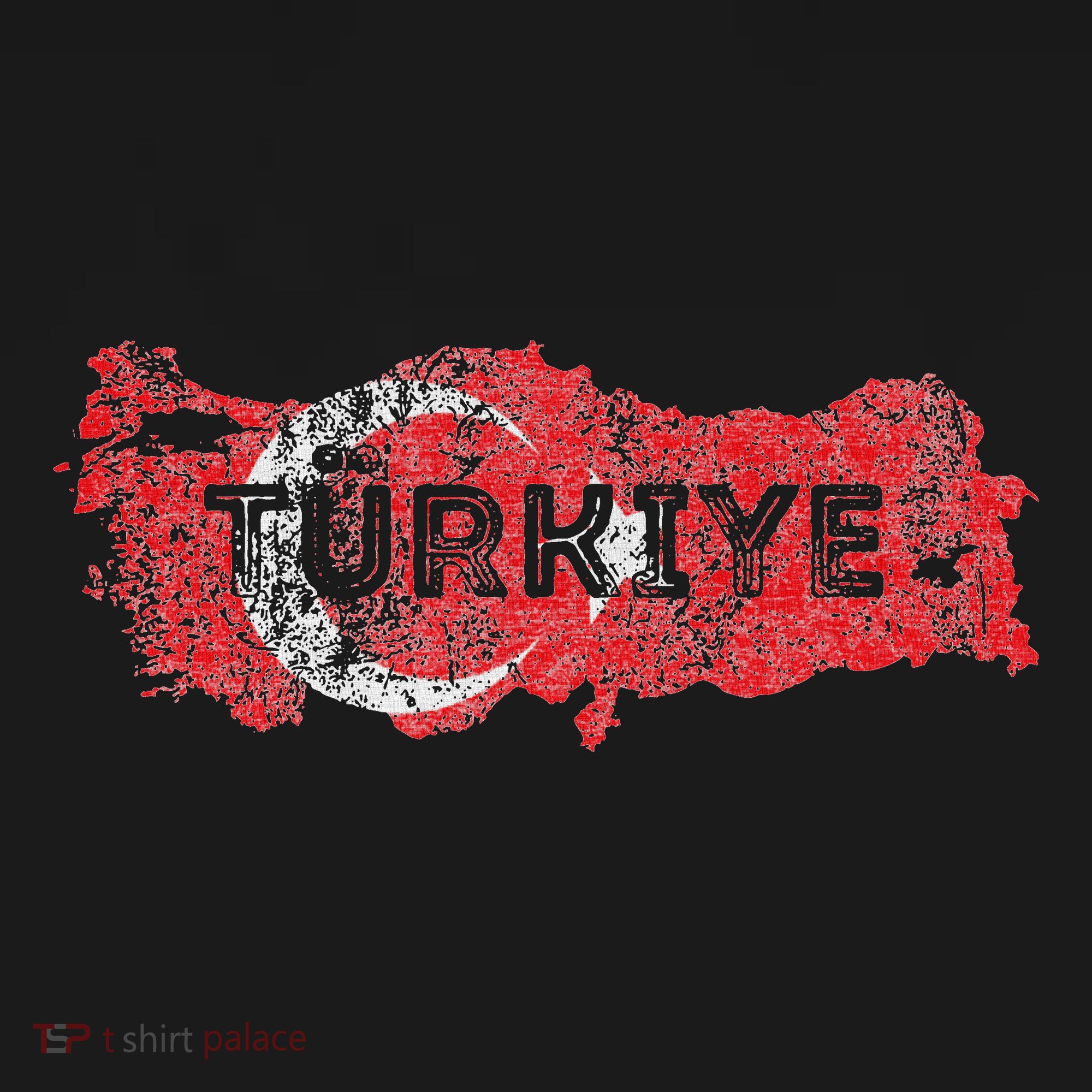Turkish Map And Flag Souvenir Distressed Turkiye Hoodie