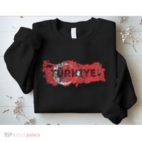 Turkish Map And Flag Souvenir Distressed Turkiye Sweatshirt thumb 2