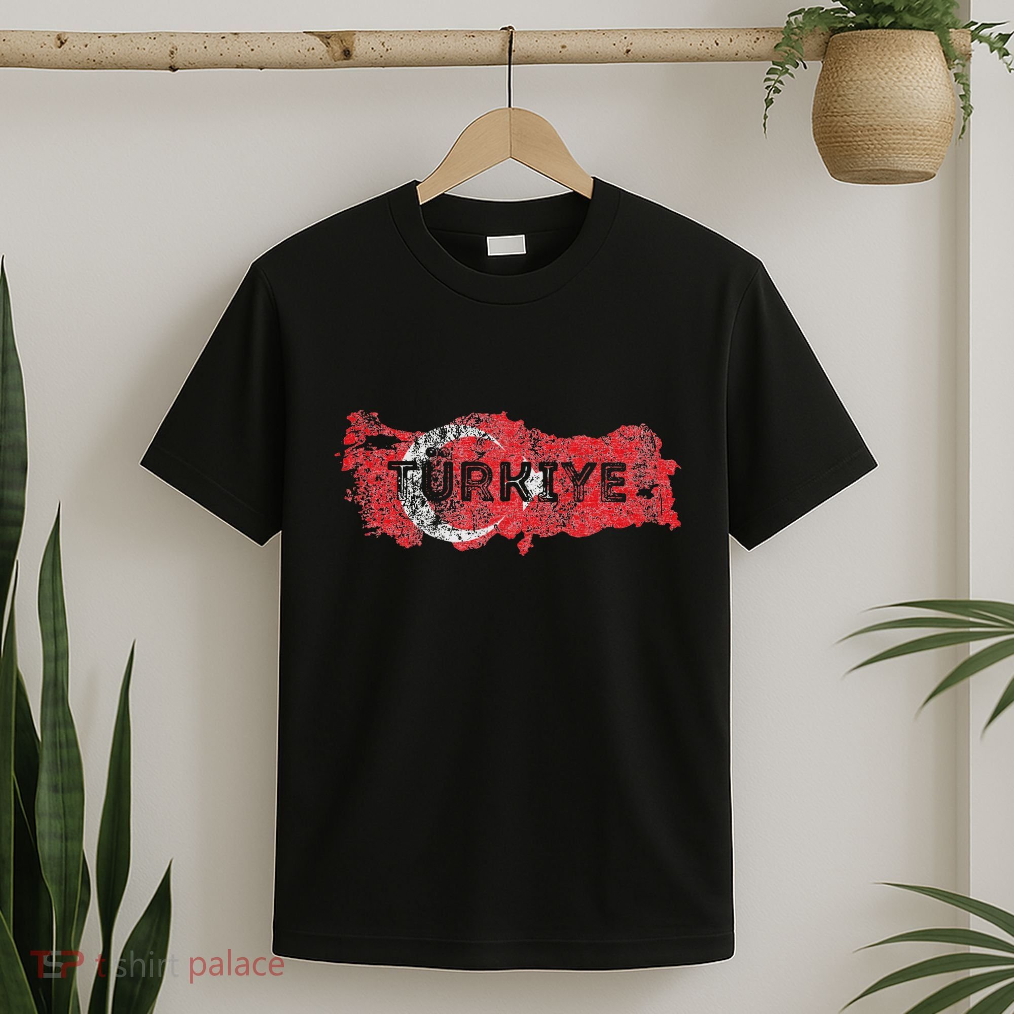 Turkish Map And Flag Souvenir Distressed Turkiye T-Shirt