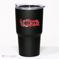 Turkish Map And Flag Souvenir Distressed Turkiye Tumbler thumb 0