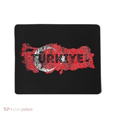 Turkish Map And Flag Souvenir Distressed Turkiye Mousepad