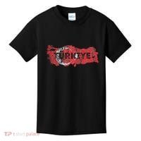 Turkish Map And Flag Souvenir Distressed Turkiye Kids T-Shirt thumb 0