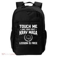 Touch Me And Your First Krav Maga Lesson Is Free Backpack thumb 0