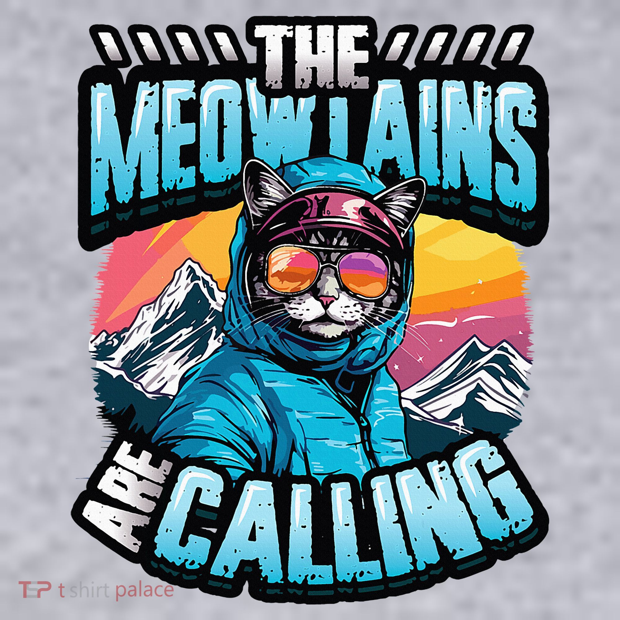 The Meowtains Are Calling Snowboard Cat Skiing Women's Sweatshirt