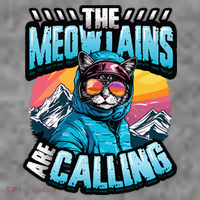 The Meowtains Are Calling Snowboard Cat Skiing Toddler Hoodie thumb 2