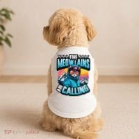 The Meowtains Are Calling Snowboard Cat Skiing Doggie Tank thumb 2