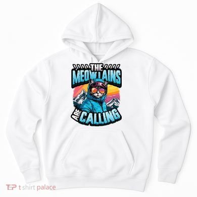 The Meowtains Are Calling Snowboard Cat Skiing Hoodie