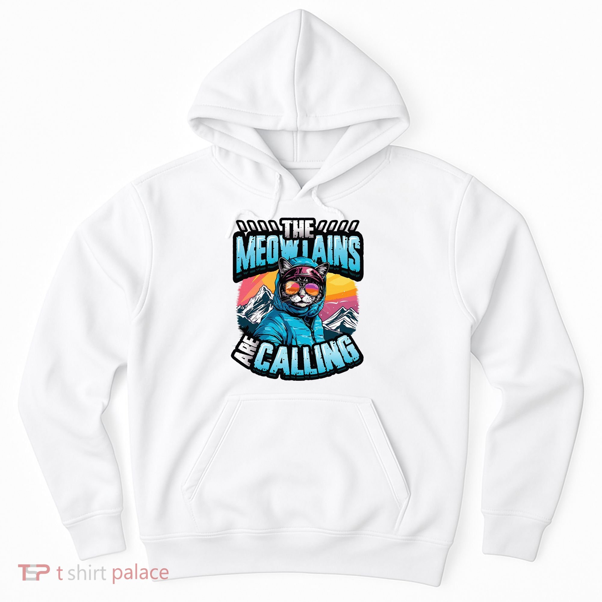 The Meowtains Are Calling Snowboard Cat Skiing Hoodie