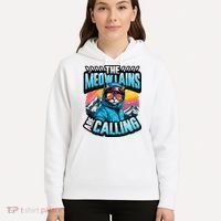 The Meowtains Are Calling Snowboard Cat Skiing Hoodie thumb 5