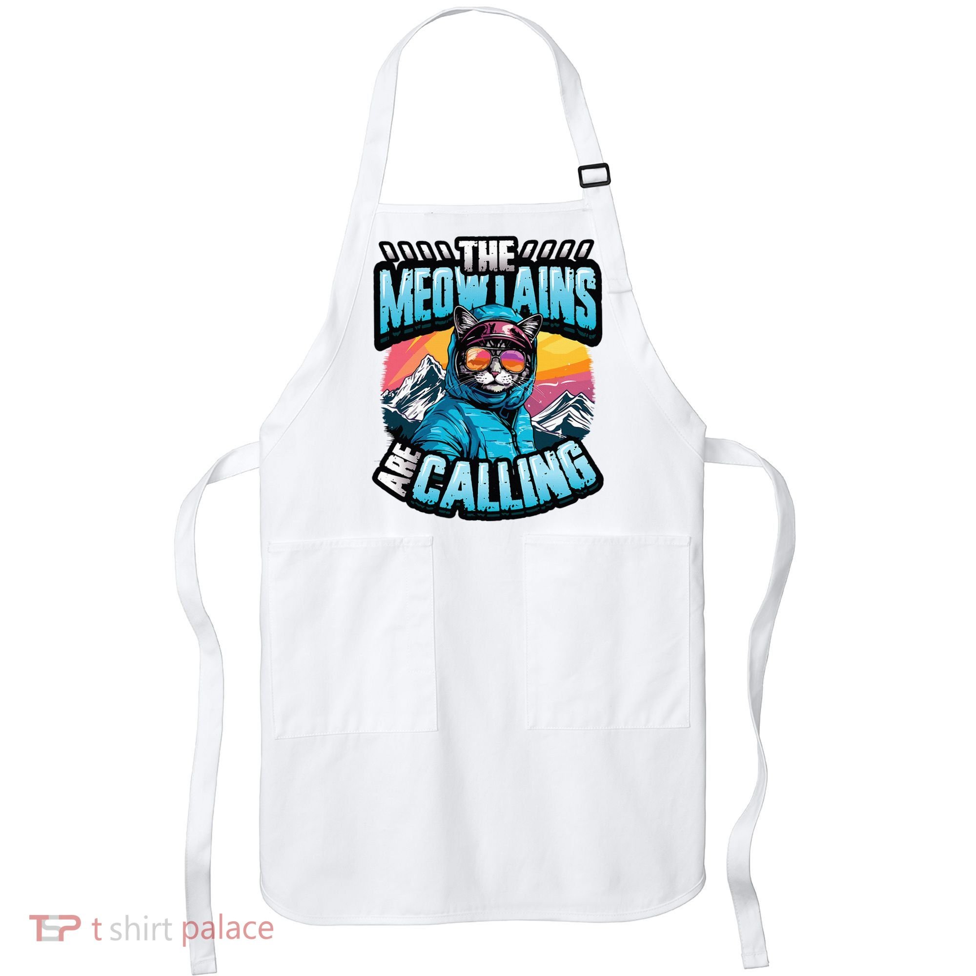 The Meowtains Are Calling Snowboard Cat Skiing Apron