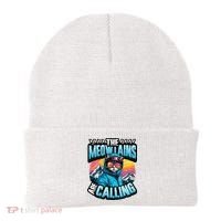 The Meowtains Are Calling Snowboard Cat Skiing Beanie thumb 0